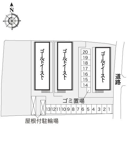 ★手数料０円★松原市東新町　月極駐車場（LP）